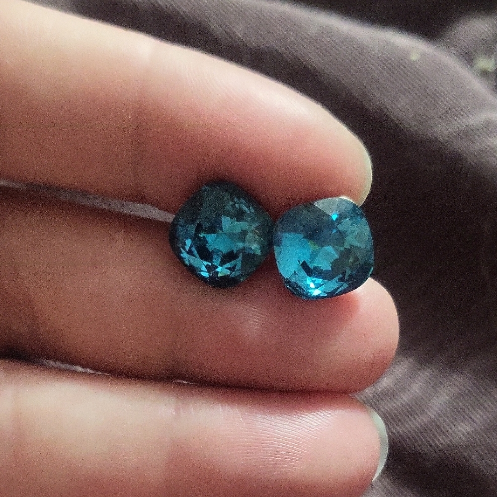 Elegant Blue Gemstone Earrings